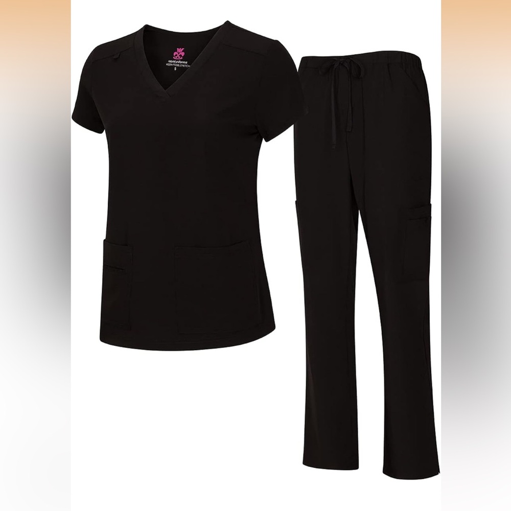 Black Scrub Set